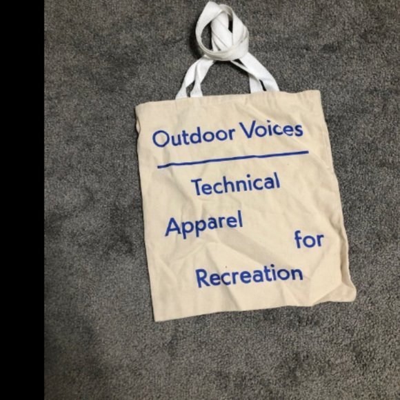 Outdoor Voices Cotton Canvas Tote Bag One Size - Picture 1 of 3